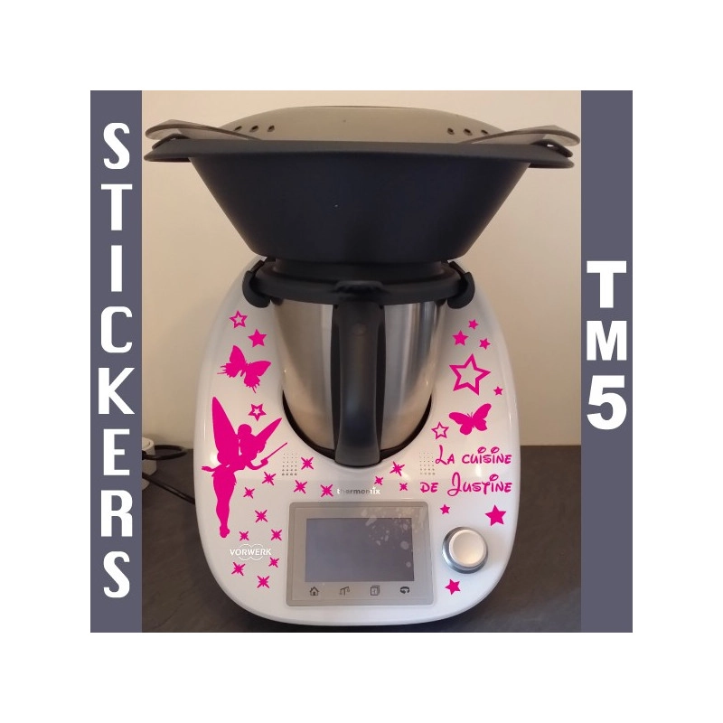 Sticker Thermomix TM5 - Fée clochette étoiles et Papillons+ La cuisine de ...