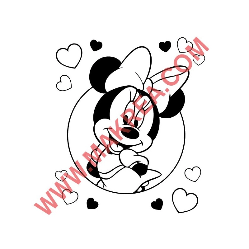 Sticker Minnie Coeurs