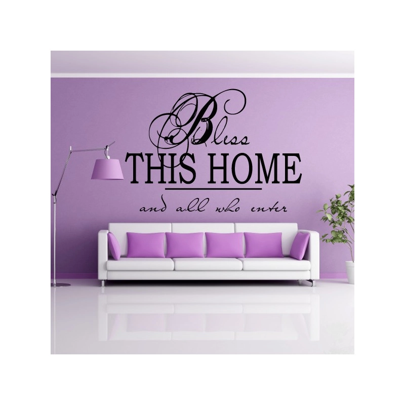 Sticker Texte : Bless This Home and all who enter