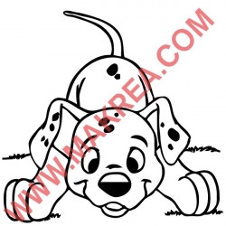Sticker 101 Dalmatiens - Chiot position joueur