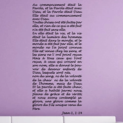 Sticker Texte : Jean 1, 1-14