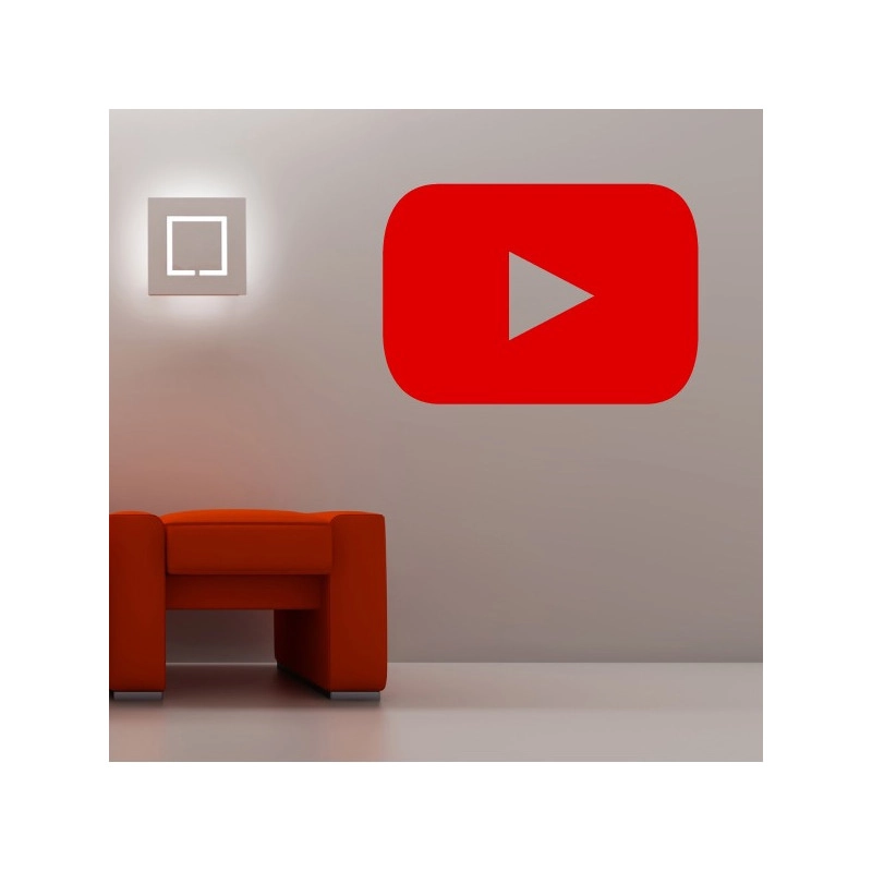 Sticker Logo Bouton Lecture YouTube