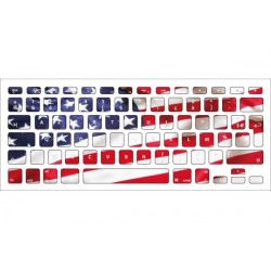 Sticker Drapeau USA pour Clavier Macbook