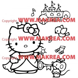 Sticker Hello Kitty Princesse