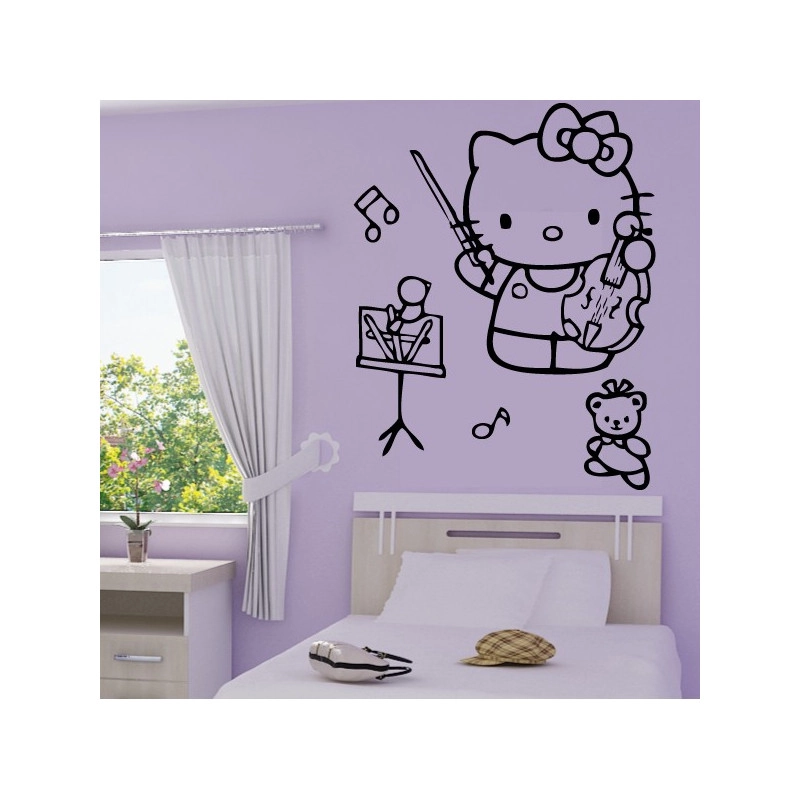 Sticker Hello Kitty Violon