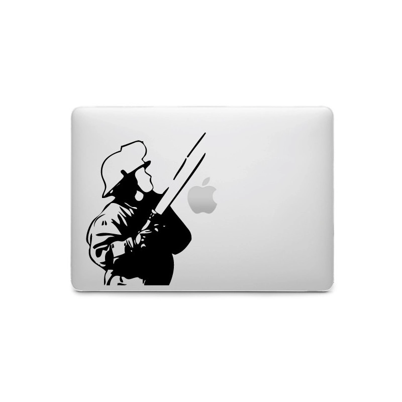 Sticker Pompier lance à incendie pour MacBook