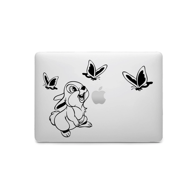 Sticker Panpan Papillons pour MacBook