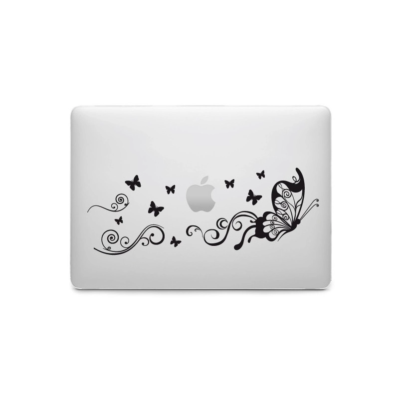 Sticker Ornement Papillons pour MacBook