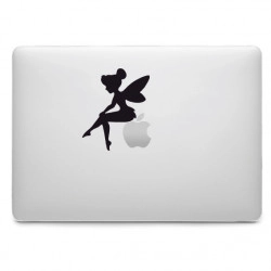 Sticker Fée Clochette Assise pour MacBook