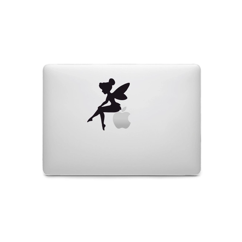 Sticker Fée Clochette Assise pour MacBook