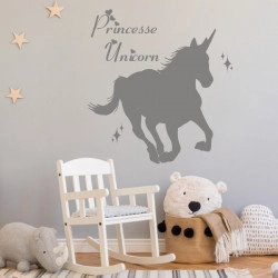 Sticker Licorne au galop - Princesse Unicorn