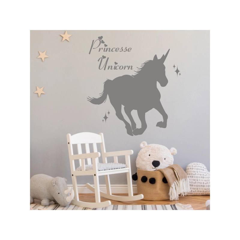 Sticker Licorne au galop - Princesse Unicorn