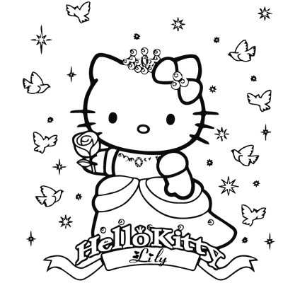 Sticker Hello Kitty Princesse 2