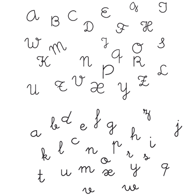 Sticker Lettre Alphabet - Ecriture école
