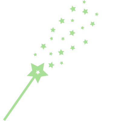 Sticker Luminescent Baguette Magique Pluie d'étoiles