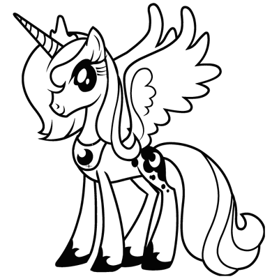 Sticker My Little Pony - Princesse Luna