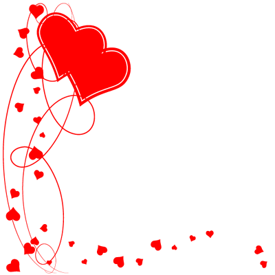 Sticker vitrine Envolée de Coeurs St-Valentin