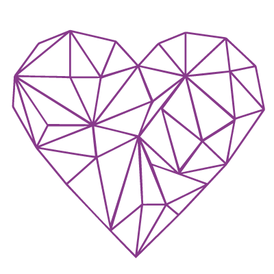 Sticker Géométrique - Coeur