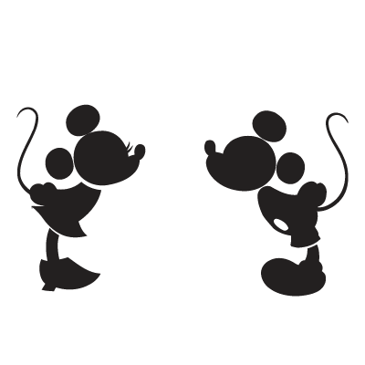 Sticker Minnie & Mickey Bisous pour MacBook