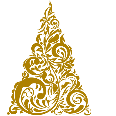 Sticker Sapin de Noël Baroque