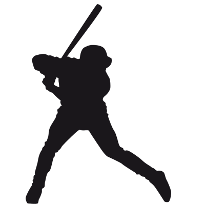 Sticker Silhouette Joueur de Baseball