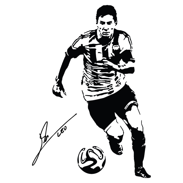 Sticker Lionel Messi joue au foot