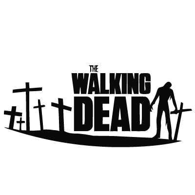 Sticker The Walking Dead - Zombie et Croix