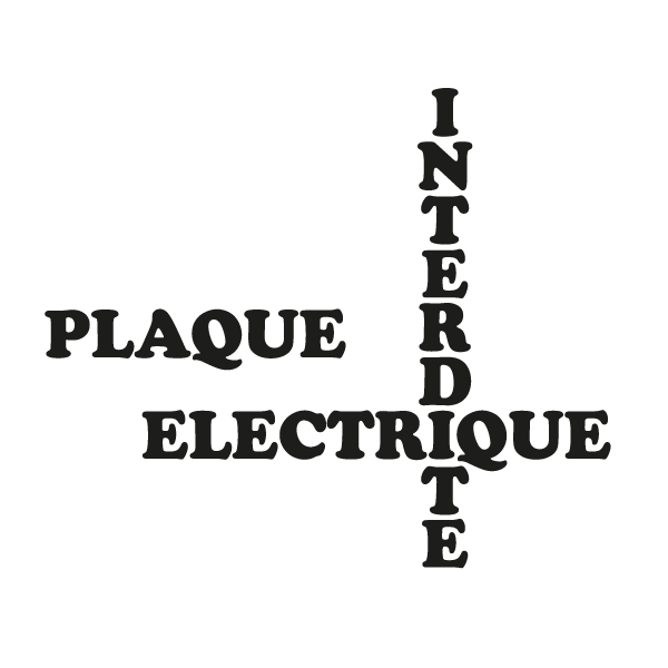 Sticker lettrage : Plaque Electrique Interdite