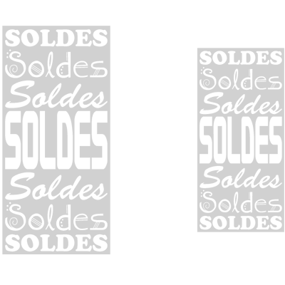 Sticker vitrine Bandeau Soldes