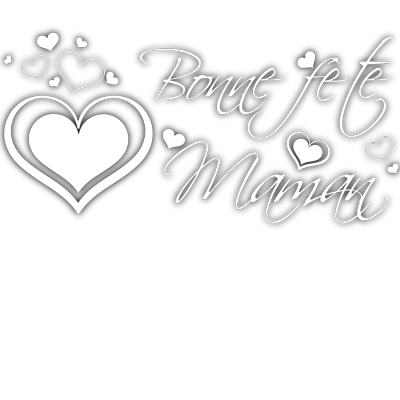 Sticker Vitrine Fête des mères - Bonne fête maman Coeurs